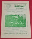 Program meci fotbal PETROLUL Ploiesti - METALUL Plopeni (19.09.1976)