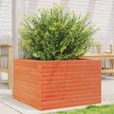 VidaXL Jardinieră grădină, maro ceruit, 70x70x45,5 cm, lemn masiv pin