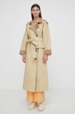 R&eacute;sum&eacute; palton de bumbac AlimaRS Coat culoarea bej, de tranzitie, 20941139