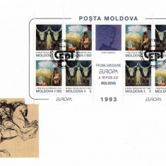 MOLDOVA 1993, FDC, EUROPA CEPT, Eminescu