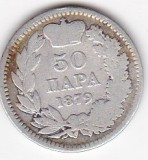 Serbia 50 Para 1879, Europa, Argint