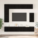Set comodă TV Pe perete 8 pcs Stejar Negru Lemn compozit