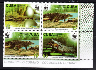 CUBA 2003, Fauna, WWF, serie neuzata, MNH foto