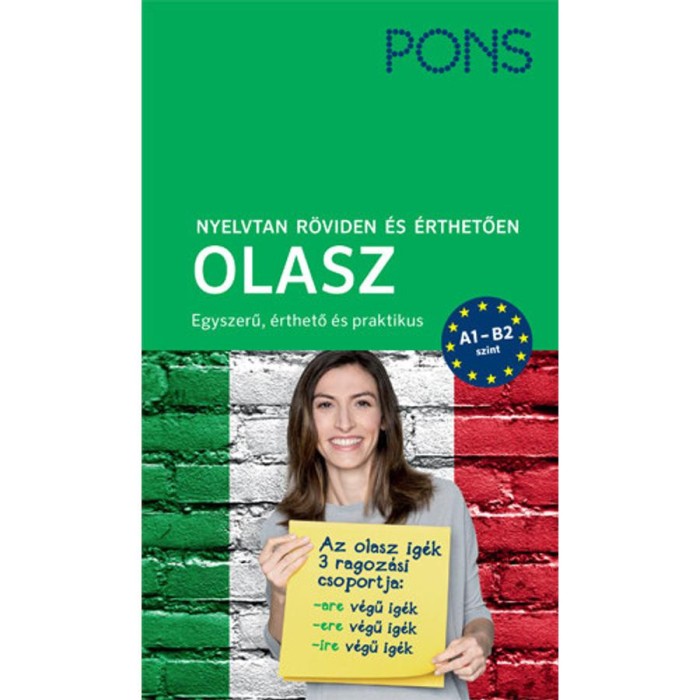 PONS Nyelvtan r&ouml;viden &eacute;s &eacute;rthetően - Olasz - A1-B2 szint - Maria Teresa Arbia
