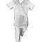 Costum Medical Pe Stil, Alb cu Elastan cu Garnitură stil Japonez, Model Marinela - 4XL, XL