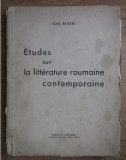 Ion Biberi - Etudes sur la litterature roumaine contemporaine (1937)