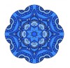 Sticker decorativ Mandala, Albastru, 50 cm , 1066STK, natura si peisaje
