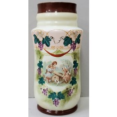 Vaza din sticla pictata manual, Secol XX