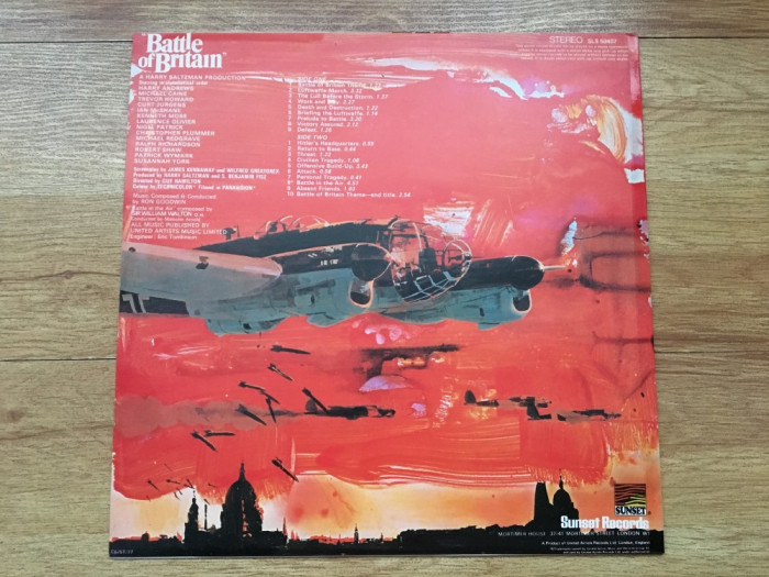 THE BATTLE OF BRITAIN - ORIGINAL SOUNDTRACK (1969,sunset,UK) vinil vinyl