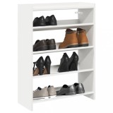 VidaXL Pantofar, alb, 60x25x81 cm, lemn prelucrat