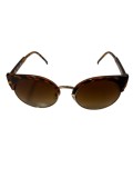 Ochelari de soare dama, Animal print, UV400, Plastic, Maro, Oem