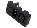 Conector Alimentare AC Tată-Mamă 10A 250V