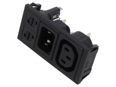 Conector Alimentare AC Tată-Mamă 10A 250V foto
