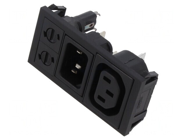 Conector Alimentare AC Tată-Mamă 10A 250V