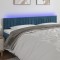 vidaXL Tăblie de pat cu LED, albastru &icirc;nchis, 200x5x78/88 cm, catifea 3121920
