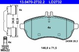 ATE 13.0470-2732.2 ATE Ceramic set placute frana,frana disc