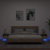 VidaXL Noptiere cu lumini LED, 2 buc., stejar sonoma, 40x39x37 cm 836803