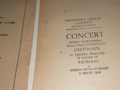 PROGRAM -ATENEUL ROMAN- CONCERT RELIGIOS -25 APR 1948-CONCERT PT PS IUSTINIAN