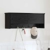 VidaXL Răcător de paltoane montat pe perete cu raft Stejar negru 874340