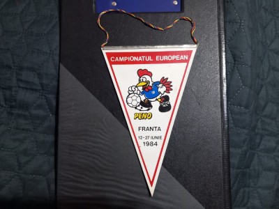 Fanion Romania C E Franta 1984 foto