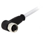 Conector M8 Mamă 3 PIN 90&deg; cu Cablu 2m PVC
