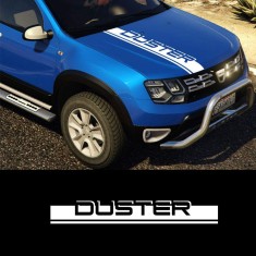 Sticker capota Duster,Alb foto