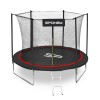 Trambulina DHS Fitness Jumper 244 cm, Negru/Rosu, Plasa Siguranta, Scara, Sarcina Max 100kg