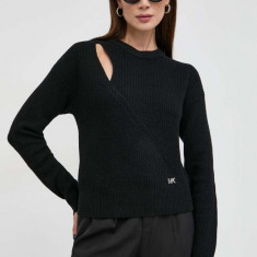 MICHAEL Michael Kors pulover de lana femei, culoarea negru, călduros