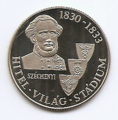 Ungaria 100 Forint 1983 (Count Istvan Szechenyi) 32 mm KM-633 UNC !!! foto