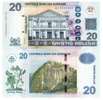 Suriname 20 Dolari 2019 P-164 UNC foto