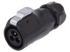 Conector Circular LUTRONIC 20mm, 3 Pini, Aurit, 20A, IP67, Plastic, Mufa Tata