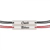 Chris - Set bratari snur personalizate din argint tablite cu nume
