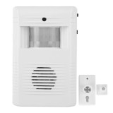 Alarma Usa cu Senzor de Miscare, Sonerie Reglabila, Raza 5-8m, Unghi 110&deg;, 75-96dB, Fixare cu Suruburi
