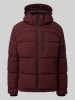 Geaca matlasata barbati cu gluga, croiala Regulr fit, Visiniu, XL, 3XL