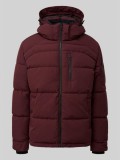 Cumpara ieftin Geaca matlasata barbati cu gluga, croiala Regulr fit, Visiniu (Marime: 3XL)