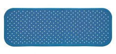 Covoras antiderapant din cauciuc natural pentru cada cu ventuze Albastru, 96x34 cm, Sanger