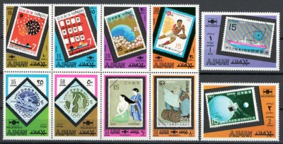 Ajman 1971 Mi 869/78 MNH - Expozitie de timbre PHILATOKYO &amp;rsquo;71 (II) foto