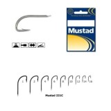 Carlige Mustad Cristal Nichel, Revers 221C, 10buc/plic Nr.1