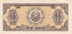 ROMANIA 1 LEU 1952 VF foto