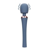 Aparat de masaj LOVELINE Powerful Wand Vibrator with Still Handle, pentru corp și zone intime, 20 funcții de vibrație, albastru
