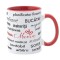 Cana maner rosu personalizata 8 Martie, Ziua Mamei, INOVATIX&reg;. 330ml