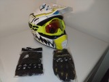 Cumpara ieftin Set casca moto off road-trotineta-enduro+Manusi+Cagula + ochelari ,produse noi