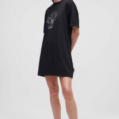 Karl Lagerfeld camasa de pijama femei, culoarea negru