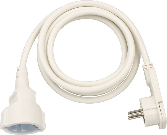 Cordon Prelungitor Brennenstuhl cu cap plat, 2m - Alb