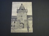 Carte poștală veche Alsacia &ndash; T&uuml;rkheim, Turnul Medieval (cel mai probabil din perioada 1900&ndash;1940)
