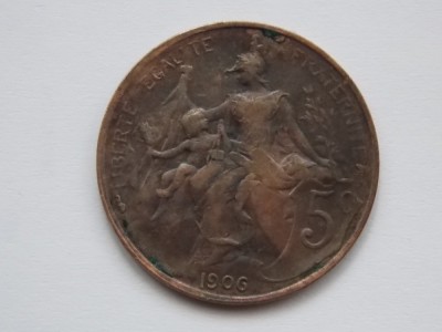 5 CENTIMES 1906 FRANTA foto