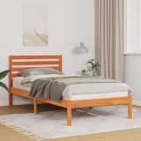 VidaXL Cadru de pat Maro ceruit 80 x 200 cm Lemn de brad solid