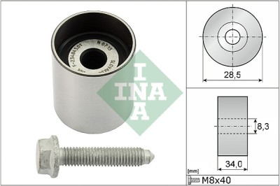 INA 532 0197 10 Rola ghidare/conducere, curea distributie foto