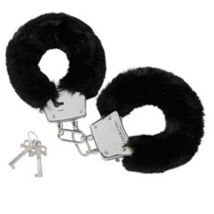 Catuse Plus Loving Joy "Furry Handcuffs" Negru##