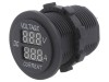 Voltmetru LED Verde 5-30V DC 4Carmedia CAR-V/A-03, Afisaj Digital, Ampermetru Integrat 1-15A, Montare Panou
